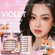 Mlen Diary Charming C Curl Eyelashes Reusable Natural Look Violet Glue Free Eyelash Extension