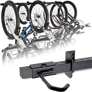 GoSports Wall Mounted Bike Rack for Garage - Vertical Storage for 4 to 6 Bicycles, Black