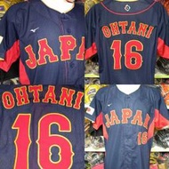 貳拾肆棒球-2023日本帶回侍JAPAN日本代表大谷翔平WBC世界棒球經典賽客場刺繡球衣/ Mizuno 製作/O
