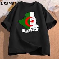 2026NEWAlgeria Flag Map T Shirt Algeria Trip Tee Algerian T-Shirt O Neck Graphic Tees Women Men Cott