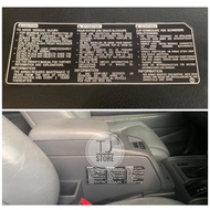 Toyota Land Cruiser VX / VXR 80 Console Box Sticker