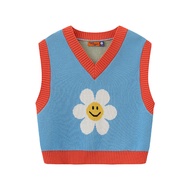 wiggle wiggle | เสื้อกั๊กสีบล็อกสไตล์สไมลี่เฟซ