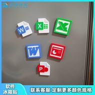 3d Playing Toys word exel Office Software Simulation Refrigerator Stickers Plastic Toys Furniture De