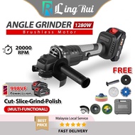 998VF Cordless Angle Grinder 20000 r/min Brushless Rechargeable Llithium Battery Polishing Cutting M