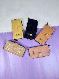Pusat Tas Etnik dompet hp touchscreen Korean style berkualitas motive timbul croco Simple Elegan mua