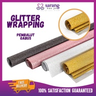 Wrapping Glitter Flower Bouquet Pembalut berkilauan Gabus Span Hantaran Wrapping Gift Paper