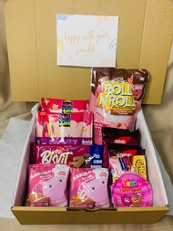 Hampers Snack Box / Kado natal /  Snack Gift Box / Hadiah Wisuda / Kado Ulang Tahun / Hadiah Anniversary / natal gift