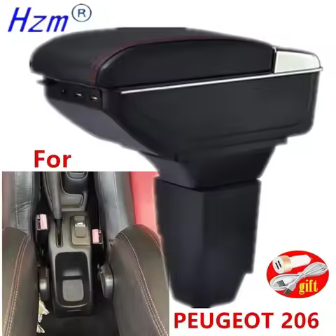 Car Armrest box For PEUGEOT 206 Armrest For PEUGEOT 206 Storage box Dedicated Retrofit Interior Car