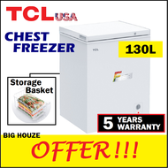 TCL 130L Chest Freezer TCF-130W Energy Saving Peti Sejuk Beku 5 Years Warranty