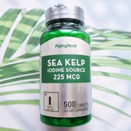 สาหร่ายทะเล ซีเคลป์ เสริมไอโอดีน Sea Kelp Iodine Source 225 mcg 500 Tablets(PipingRock®)