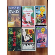 6 original Japanese VHS tape
