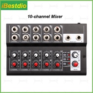 10 Channel Mixing Console Stereo USB Digital Audio Mixer for Recording DJ Network Live Broadcast Karaoke