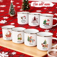 Personalized Mug Custom Christmas Character Name Coffee Cup Tree/Snowman/Santa Claus Design Christma