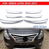 Car Front Mesh Grille Bumper Cover Trim for Latio Almera 15-17