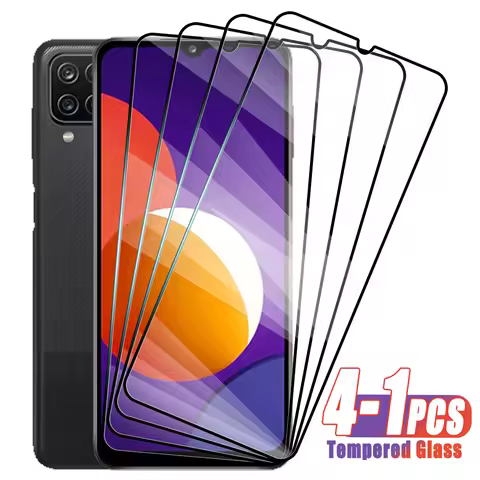 4-1Pcs Tempered Glass For Samsung Galaxy M20 M30 M11 M31 M02 M32 M42 M52 4G Screen Protector on Sams