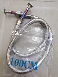 สายฝักบัว 10เส้น​  สายชำระสแตนเลส สายอาบน้ำ ห้องน้ำรุ่นหนา สายถัก2ชั้นมีลาย​ สายน้ำดีอาบน้ำ สแตนเลสS