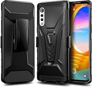 Case for LG Velvet, [Not Fit Verizon LG Velvet 5G UW] Belt Clip Holster with Kickstand Shockproof Pr