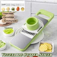 5in1 Stainless Steel Multifunction Slicer Vegetable Grater Cutter Potato Peeler Food Chopper Dicer 多