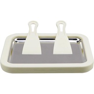 Instant Ice Cream Maker - Stainless Steel Ice Cream Pan with 2 Spatulas 9"x7", Homemade Ice Cream Ma