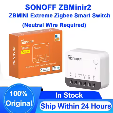 SONOFF ZBMinir2 Extreme Zigbee Smart Switch (Neutral Wire Required) External Switch Control Detach R