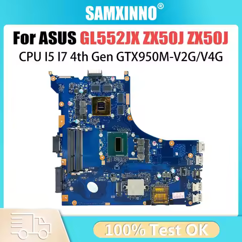 GL552JX Laptop Motherboard For ASUS ROG ZX50J ZX50J GL552JX Mainboard With i5-4200H i7-4720/4710HQ G