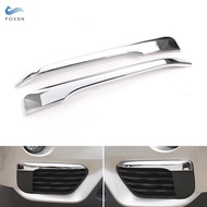 For BMW X1 F48 2016 2017 2018 2019 Car Exterior Front Head Fog Lights Lamp Eyebrow Cover ABS Bright 