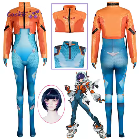 Juno Cosplay Game Costumes Woman Juno Wig Coat Jumpsuits Suit Halloween Carnival Outfit Juno Teo Min