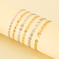 Popular 18k gold Plated anklet S925 silver anklet circular brand sequined women light luxury nice de