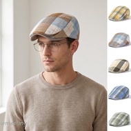 WMES1 Forward Cap, Visor Checkered Pattern Plaid Dot Beret, Personality Fashion Y2k Colorful Retro P