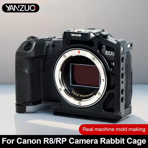 YANZUO Stable Bracket Aluminum Alloy For Canon R8/ RP Camera Rabbit Camera Cage Extended Metal Frame