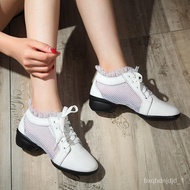🚓Genuine Leather Dance Shoes Women's New Square Dance Shoes Women's Soft Bottom Sailor Dance Shoes Breathable Sports Dan