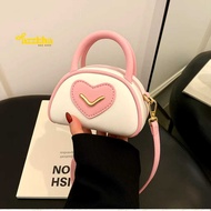 HF LULA Women's Bag with Love Design and Attractive V Gold Accessories