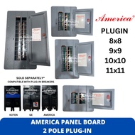 America PLUG-IN Panel Board/Box Branches 16,18,20 Holes TQL ELECTRICAL