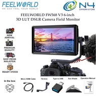 FEELWORLD FW568 V3 6-inch 3D LUT DSLR Camera Field Monitor IPS Full HD 1920x1080 Support HDMI Input 