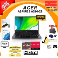 ACER ASPIRE 3 A314-22 AMD RYZEN 3-3250U 8GB/512GB SSD 14" FULL HD