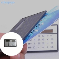 COLO Credit Card Sized Solar Calculator Lightweight Durability Plastic Home Office Tool