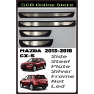 Door Sill Plate for Mazda CX5 CX-5 2013-2016 Silver Frame - Without Led - 4pcs