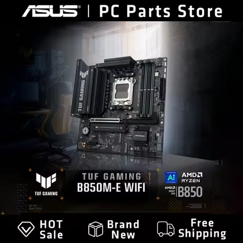 The ASUS TUF GAMING B850M-E WIFI motherboard can be paired with the AMD Ryzen 7 9700X CPU