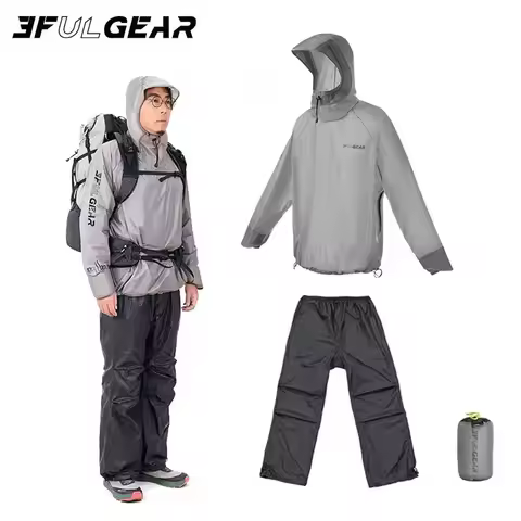 3F UL GEAR Spilt Rain Poncho Pants Outdoor Ultralight Sleeve Rain Coats 15D Nylon Waterproof Cycling