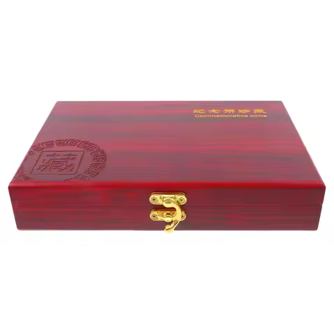 1Pcs Wooden Coin Box Eco Friendly Fiberboard Frame Soft Touch Eva Lining Smooth Lacquer Finish Buckl