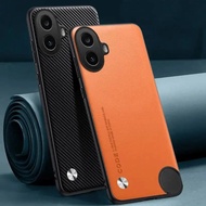 Luxury PU Leather Case For Nothing CMF Phone 1 5G Back Cover Matte Silicone Shockproof Full Protecti