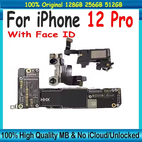 Original For iPhone 12 Pro Motherboard with Face ID Support Update CLean iCloud mainboard For iPhone