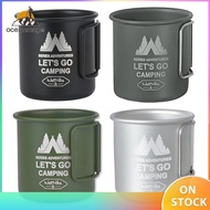 OCE!  300ML Camping Mug Aluminium Alloy Hiking Mug Foldable Handle Travel Coffee Cup Ultra-Light for