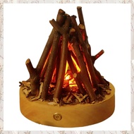 (MDQS) Fake Bonfire Night Light Small Electric Fake Fireplace Log Night Light USB Rechargeable 3 Mod