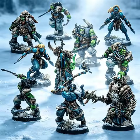 Tribes Action Pack， Casting Resin Model Assembly Kit, Set of 10, Unpainted