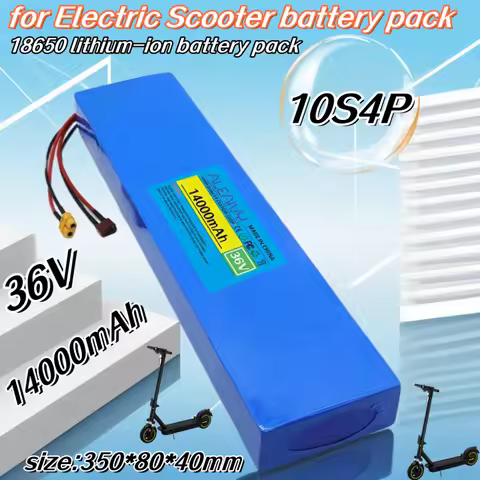 36V 10S4P 14000mAh 18650 rechargeable lithium-ion battery 350W~500W built-in BMS Suitable for 36V El