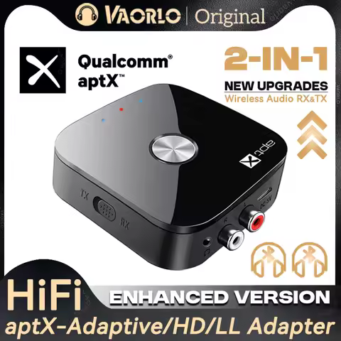 2 in 1 aptX Bluetooth Audio Transmitter Receiver 3.5MM AUX RCA Hifi Stereo Music aptX-Adaptive/HD/LL