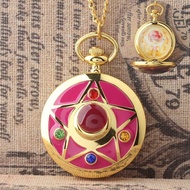 Anime Merchandise Sailor Moon Pocket Watch Retro Flip Moon Ridge Mirror Cute Social Student Gift #G7