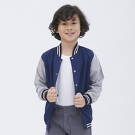 M231 Boys Long Oxford Bomber Jacket Navy 1808D