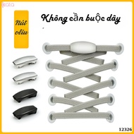 Elastic flat shoe laces + metal buckle without laces 12326